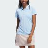 imageadidas Womens Solid Performance Short Sleeve Polo ShirtClear Sky