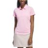 imageadidas Womens Solid Performance Short Sleeve Polo ShirtLight Pink