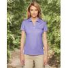 imageadidas Womens Solid Performance Short Sleeve Polo ShirtLt Flsh Pur Wht