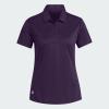 imageadidas Womens Solid Performance Short Sleeve Polo ShirtPurple