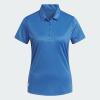 imageadidas Womens Solid Performance Short Sleeve Polo ShirtTrace Royal