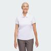 imageadidas Womens Solid Performance Short Sleeve Polo ShirtWhite