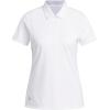 imageadidas Womens Solid Performance Short Sleeve Polo ShirtWhite