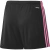 imageadidas Womens Squadra ShortsBlackClear Pink Full Stripes