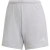 imageadidas Womens Squadra ShortsTeam Light GreyWhite Full Stripes