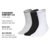 imageadidas Womens Super Soft Cushioned Comfort Cozy Crew Socks 3PairClear Onix GreyBlackWhite