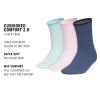 imageadidas Womens Super Soft Cushioned Comfort Cozy Crew Socks 3PairHalo Mint GreenClear PinkPreloved Ink Blue