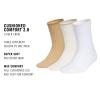 imageadidas Womens Super Soft Cushioned Comfort Cozy Crew Socks 3PairWarm Sandstone BeigeWonder WhiteWhite