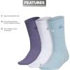imageadidas Womens Super Soft Cushioned Comfort Cozy Crew Socks 3PairWonder BlueShadow Violet