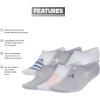 imageadidas Womens Superlite 30 6Pack Super No Show Athletic Socks Invisible Ultra LowProfile Cushion ampamp Arch CompressionClear Onix GreySemi Green SparkPreloved Ink Blue