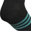 imageadidas Womens Superlite 30 No Show Athletic Socks 6Pair LowProfile Fit with Targeted Padding and Arch CompressionBlackPowder Teal GreenBlue Fusion
