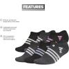 imageadidas Womens Superlite 30 No Show Athletic Socks 6Pair LowProfile Fit with Targeted Padding and Arch CompressionBlackPulse Lilac PurpleWhite