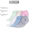 imageadidas Womens Superlite 30 No Show Athletic Socks 6Pair LowProfile Fit with Targeted Padding and Arch CompressionBliss PinkCrystal Sand BeigeSemi Green Spark
