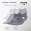 imageadidas Womens Superlite 30 No Show Athletic Socks 6Pair LowProfile Fit with Targeted Padding and Arch CompressionClear Onix GreySemi Pink SparkPreloved Purple
