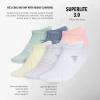 imageadidas Womens Superlite 30 No Show Athletic Socks 6Pair LowProfile Fit with Targeted Padding and Arch CompressionHazy GreenPreloved Ink BlueSemi Pink Spark