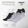imageadidas Womens Superlite 30 No Show Athletic Socks 6Pair LowProfile Fit with Targeted Padding and Arch CompressionWhiteBlackGrey
