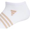 imageadidas Womens Superlite 30 No Show Athletic Socks 6Pair LowProfile Fit with Targeted Padding and Arch CompressionWhiteWarm Sandstone BeigePreloved Teal Green