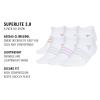 imageadidas Womens Superlite 30 No Show Athletic Socks 6Pair LowProfile Fit with Targeted Padding and Arch CompressionWhiteWarm Sandstone BeigePreloved Teal Green