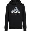 imageadidas Boys Long Sleeve Fleece Pullover HoodieBlack Grey