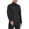 imageadidas Mens 3S FullZip Training Athletic Outerwear Casual Full Zip  WhiteBlackBlack