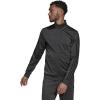 imageadidas Mens 3S FullZip Training Athletic Outerwear Casual Full Zip  WhiteDark Grey HeatherBlack