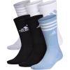 imageadidas Mens Athletic Cushioned 6Pack Crew Cushioned Crew Socks with Arch Compression for a Secure FitBlue DawnWhiteBlack