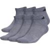 imageadidas Mens Athletic Cushioned Low Cut Socks with Arch Compression for a Secure Fit 6PairHeather GreyBlack