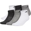imageadidas Mens Athletic Cushioned Low Cut Socks with Arch Compression for a Secure Fit 6PairWhiteAlumina BeigeCarbon Grey