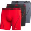 imageadidas Mens Performance Athletic Mesh Boxer Brief Underwear 3Pack Moisture Wicking Sport ComfortBetter ScarletBlackOnix Grey