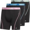 imageadidas Mens Performance Athletic Mesh Boxer Brief Underwear 3Pack Moisture Wicking Sport ComfortBlackBliss PinkSemi Blue Burst