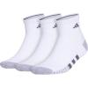 imageadidas Mens Socks Athletic Cushioned Quarter 3Pack Compression MoistureWicking Comfortable DurableWhiteGreyOnix Grey