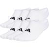 imageadidas Mens Superlite 30 Super No Show Socks 6Pair Ultra LowProfile Arch Compression for Secure FitWhiteBlack