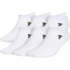 imageadidas Mens Superlite No Show Socks with Arch Compression Athletic Durable Lightweight Breathable 6PackWhiteBlack