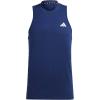 imageadidas Mens Training Essentials Feel Ready Logo Sleeveless TShirtDark BlueWhite