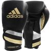 imageadidas Speed 500 Pro Boxing Gloves  Genuine Leather Training Gloves for Men ampamp Women LaceUp Heavy Bag ampamp Kickboxing GlovesBLACKGOLDSILVER