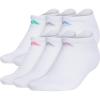imageadidas Womens Athletic Cushioned 6Pack No Show Socks  No Show Socks for Secure Fit Cushioned Comfort Low ProfileWhiteClear Sky BlueBliss Lilac Purple