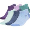 imageadidas Womens Superlite 30 No Show Athletic Socks 6Pair LowProfile Fit with Targeted Padding and Arch CompressionAurora Plum PurplePowder Plum PurplePowder Teal Green