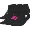 imageadidas Womens Superlite 30 No Show Athletic Socks 6Pair LowProfile Fit with Targeted Padding and Arch CompressionBlackPowder Teal GreenBlue Fusion