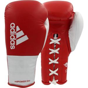 imageadidas AdiPower Hybrid 500 Pro Boxing and Kickboxing GlovesWHITERED