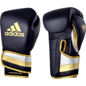 imageadidas AdiSpeed 501 Pro Kickboxing ampamp Boxing Gloves for Men ampamp Women  Leather Training Gloves for Heavy Bag Sparring ampamp FitnessMET BLACKSILVERGOLD