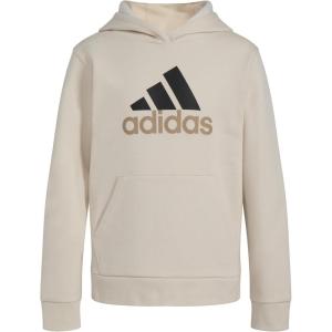 imageadidas Boys Long Sleeve Fleece Pullover HoodieAlumina Tan