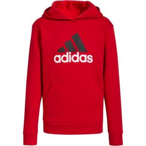 imageadidas Boys Long Sleeve Fleece Pullover HoodieBetter Scarlet Red