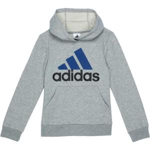 imageadidas Boys Long Sleeve Fleece Pullover HoodieMedium Grey Heather