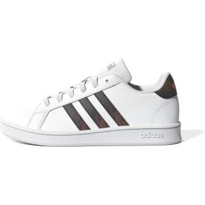 imageadidas Kids Grand Court SneakerWhiteBlackAcid Red