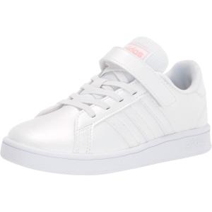 imageadidas Kids Grand Court SneakerWhiteWhiteSuper Pop Hook and Loop