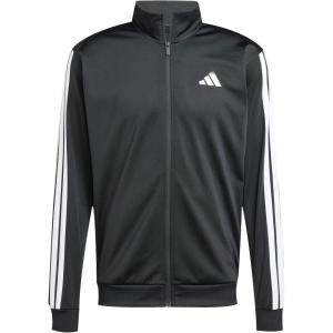 imageadidas Mens 3S FullZip Training Athletic Outerwear Casual Full Zip  WhiteBlack