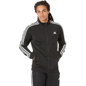 imageadidas Mens 3S FullZip Training Athletic Outerwear Casual Full Zip  WhiteBlackWhite