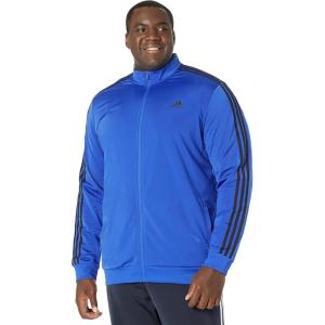 imageadidas Mens 3S FullZip Training Athletic Outerwear Casual Full Zip  WhiteBold BlueBlack