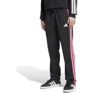 imageadidas Mens 3Stripes Tricot Opem Hem Track PantsBlackLucid Pink