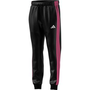 imageadidas Mens 3Stripes Tricot Tapered Track PantsBlackLucid Pink